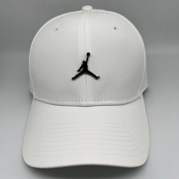 Air Jordan Classic 99 Metal Jumpman Hat‎ Strapback Cap White Men - Picture 1 of 7